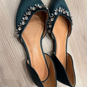 J. Crew Black Embellished Flats